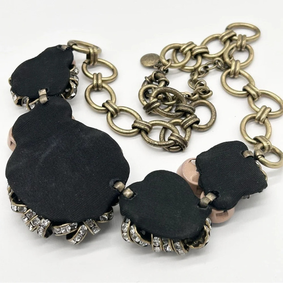 J. Crew Crystal Taupe Brown Brulee with Crystal Rondelles Necklace - Picture 9 of 9